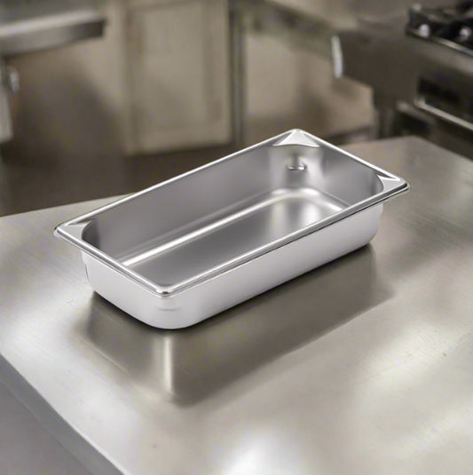 Super Pan V Steam Table Pan 1/3 Size 2.5" Deep Stainless Steel 30322