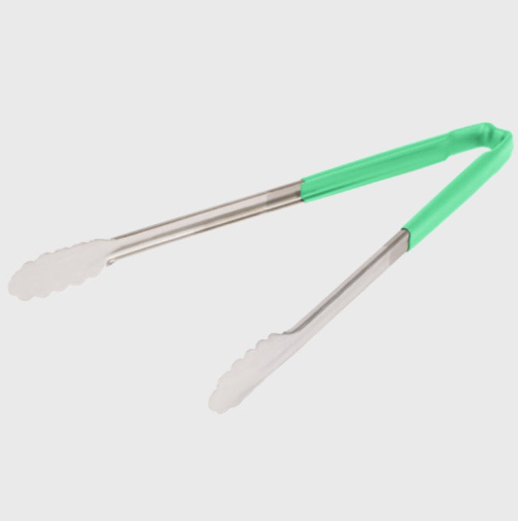 Vollrath Utility Tong Stainless Steel Green Handle 16" 4781670