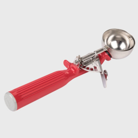 Vollrath Disher 1-1/3 oz. Size 24 Red Handle