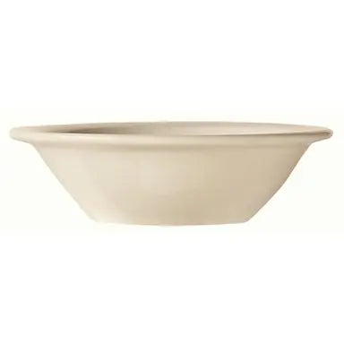 Yanco Ultima Cream White Round Rolled Edge Stoneware Fruit Dish 4 oz. RE-11 - 36/Case