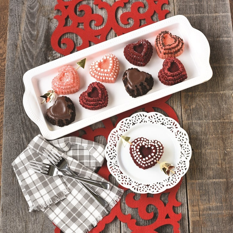 Nordic Ware Tiered Heart Cakelet Pan 3 Cups 90937