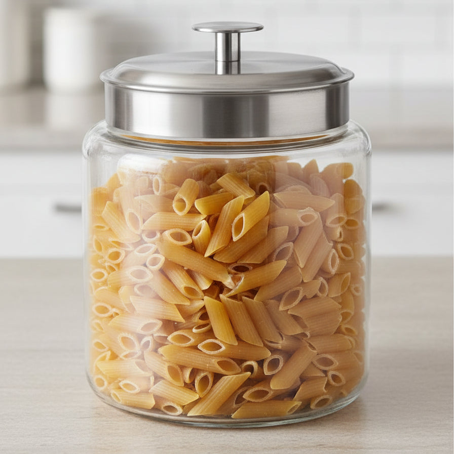 Anchor Hocking Montana Jar with Silver Cover 96 oz. (2800 ml.) 95541AHG17