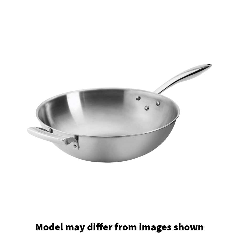 Browne 5724096 Thermalloy Tri-Ply Stainless Steel Non-Stick Fry Pan, 8"