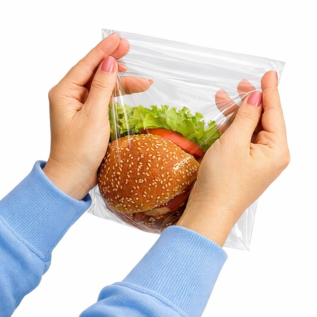 Clear Plastic Poly Flip Top Sandwich Bag 6-1/4" x 5-1/2" - 1500/Case