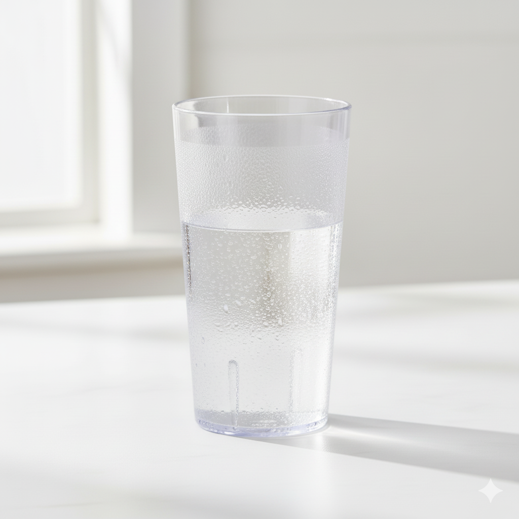 Winco Pebbled Tumbler Plastic Clear 32 oz. PTP-32C - 12/Pack