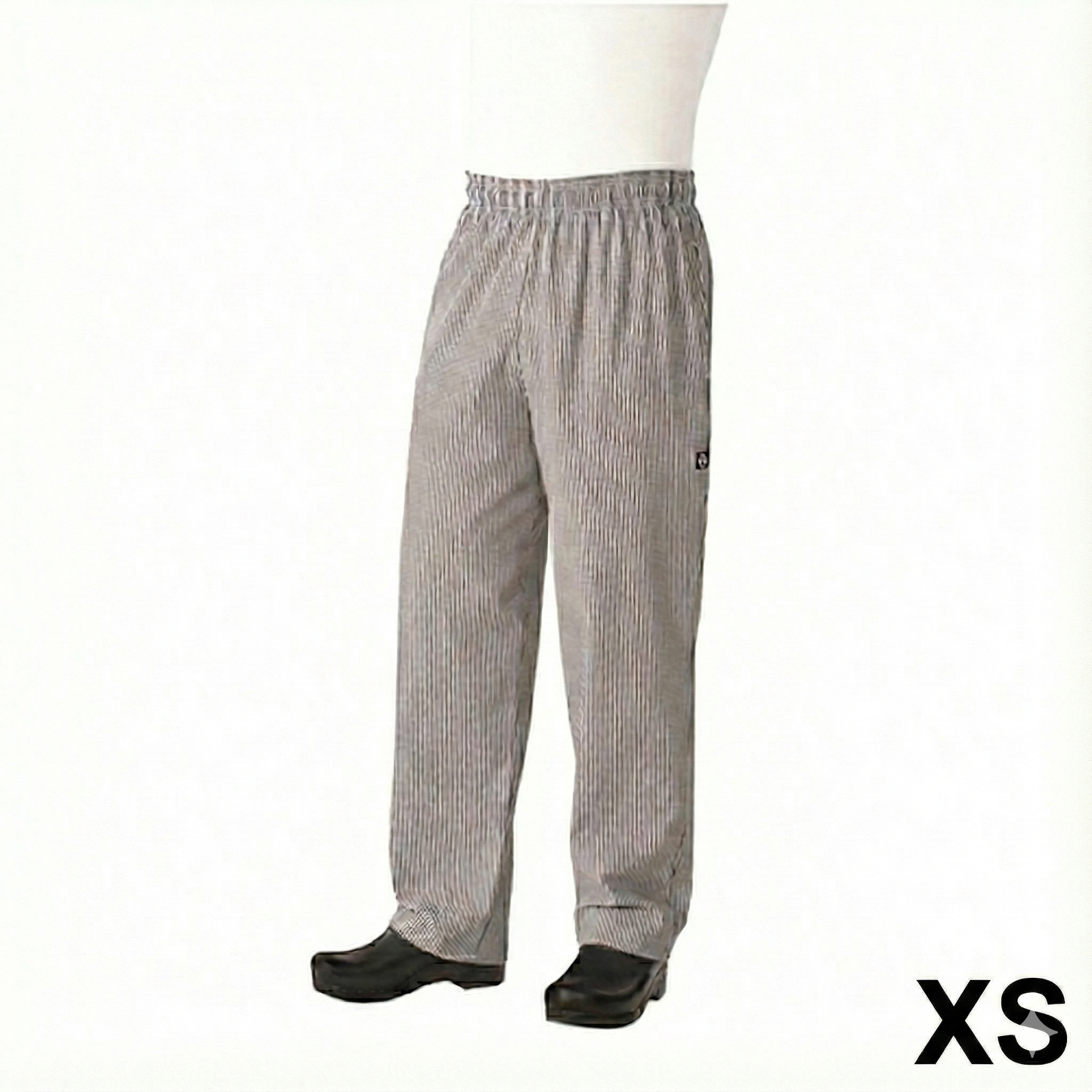 Chef Works Essential Baggy Pants Black & White Check XS NBCP-000-XS