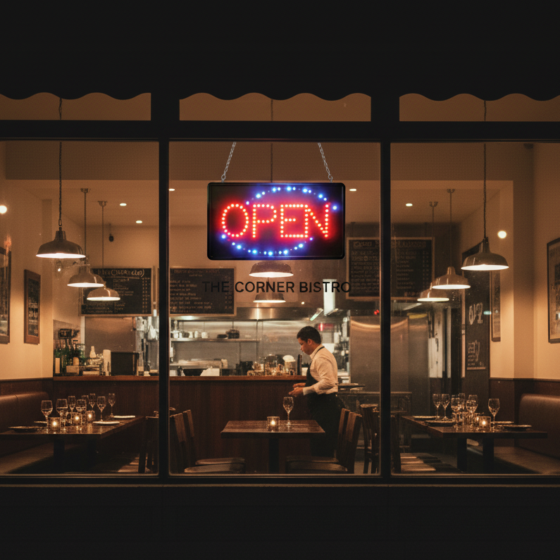 Winco "Open" LED Sign Single Flash Pattern LED-6