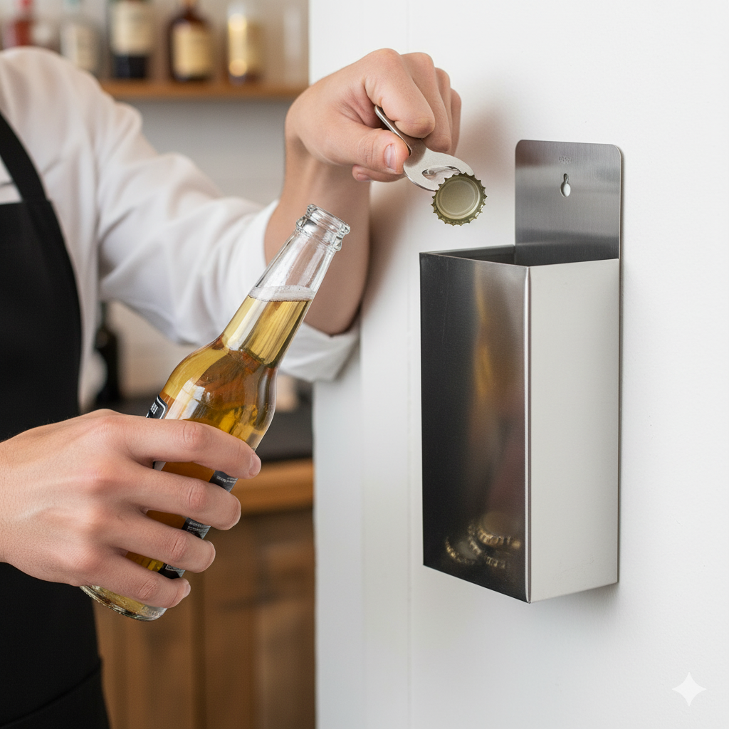 Winco Bottle Cap Holder Stainless Steel 10 oz. BCH-14