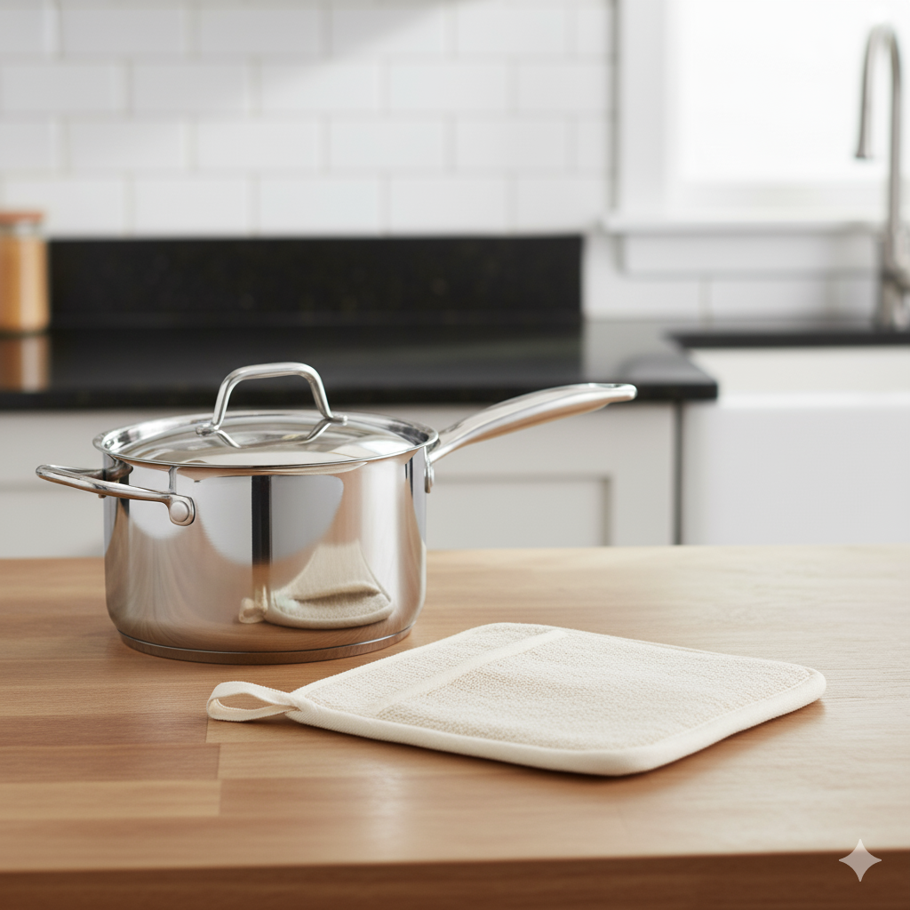 Winco Pot Holder with Pocket White Terry Cloth PH-9W