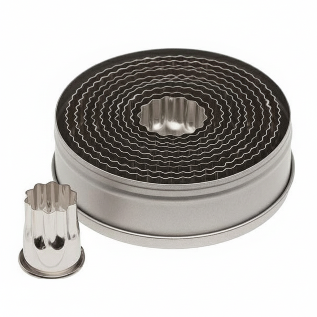 Ateco 11-Piece Stainless Steel Flutted Cutter Set 5307