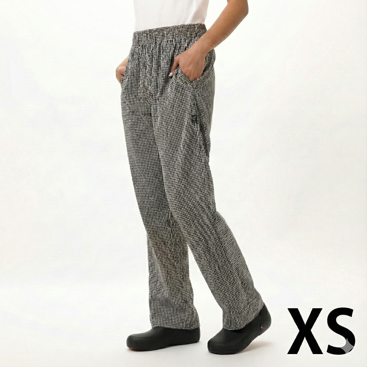 Chef Works Women's Chef Pants Black & White Check XS PW005-SCH-XS