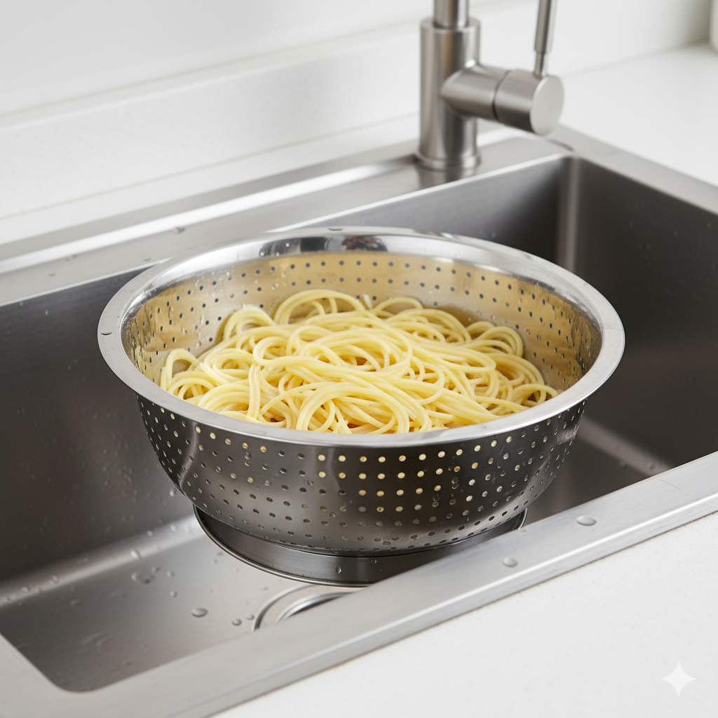 Winco Chinese Colander Small Holes Stainless Steel 11" CCOD-11S