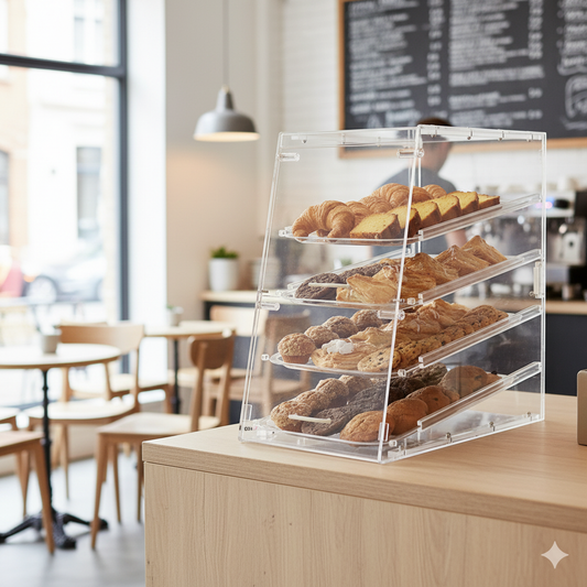 Winco Display Case Self Service Acrylic 4 Tray ADC-4