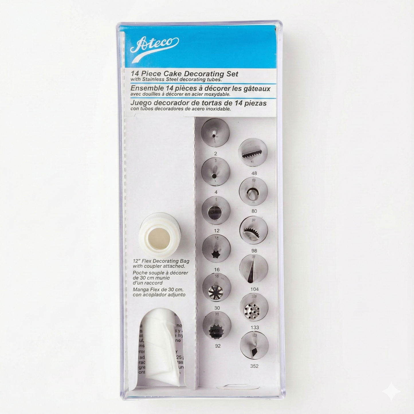 Ateco 14-Piece Piping Tip Decorating Set 333