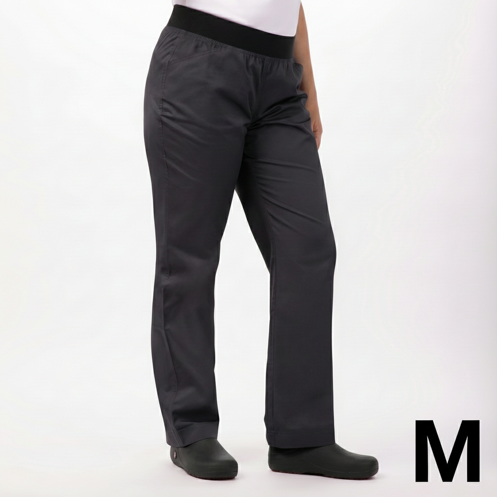 Chef Works Women's Lightweight Slim Pants Charcoal Medium PBN01W-CHR-M
