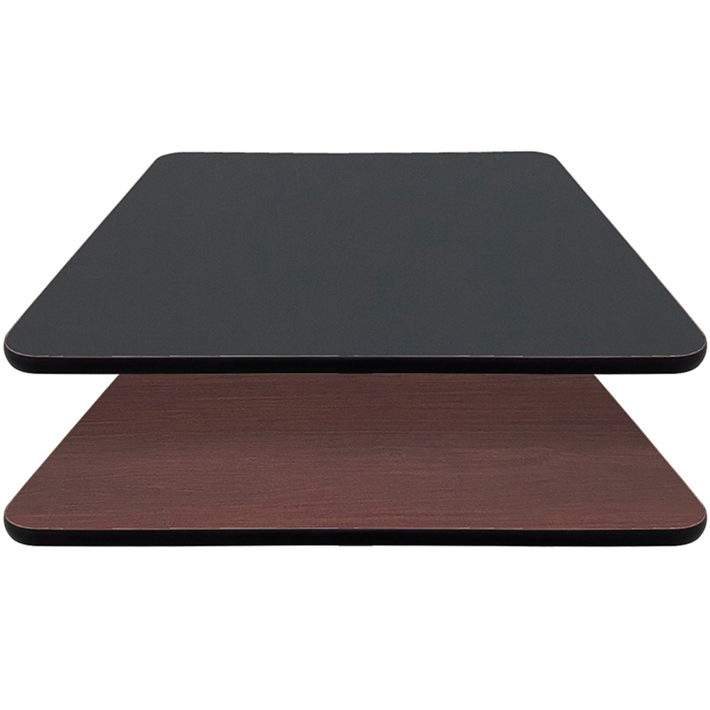 Oak Street Mfg. Reversible Table Top Rectangular Black/Mahogany 30" x 48"