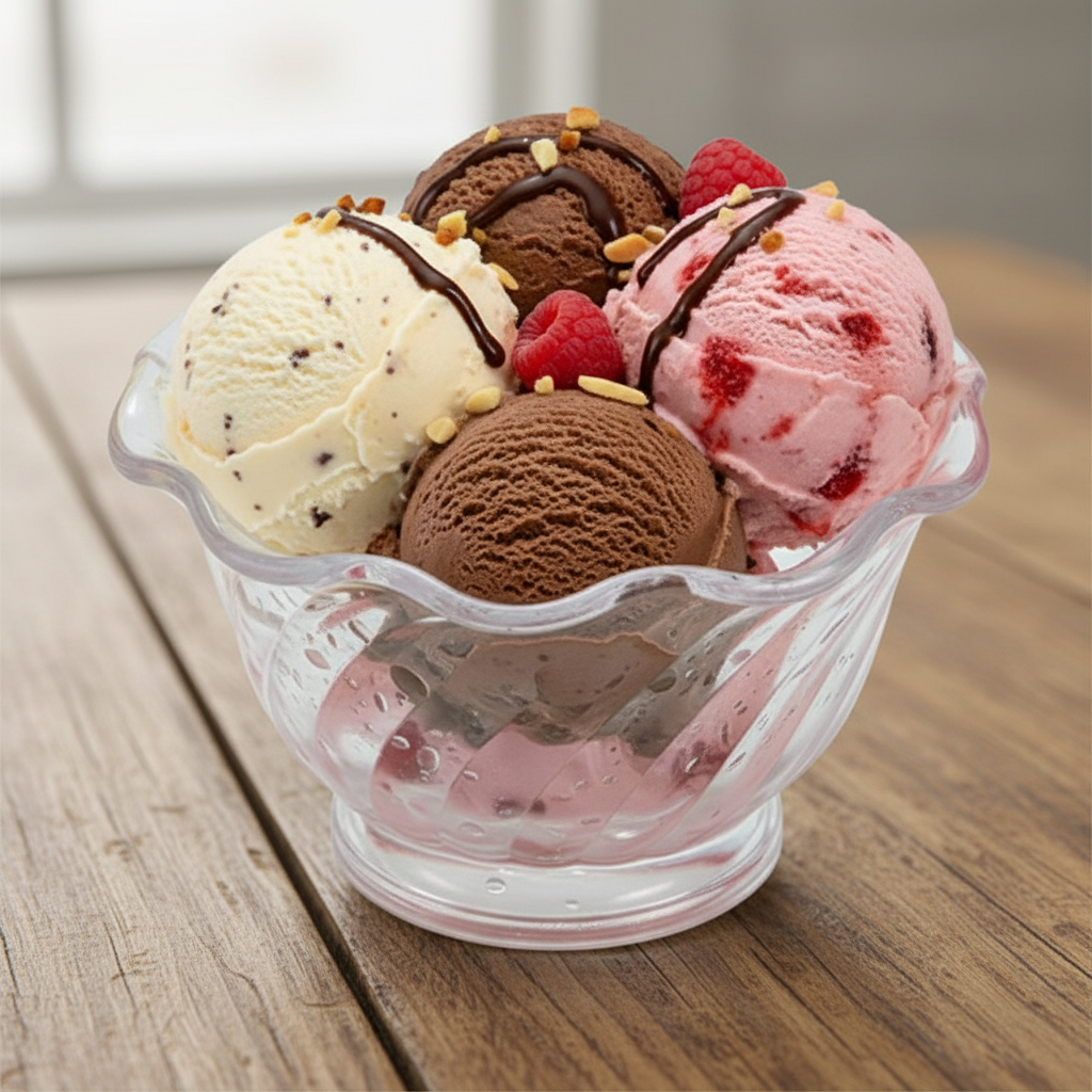 Winco Clear Plastic Ice Cream/Berry Dish 5 oz. ICC-5C - 12/Pack