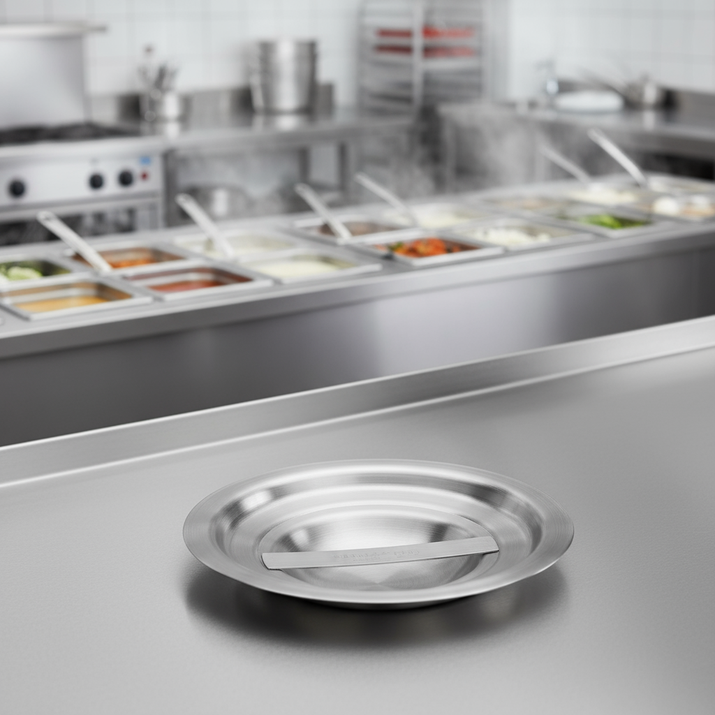 Winco Stainless Steel Bain Marie Cover 12 Qt. BAMC-12