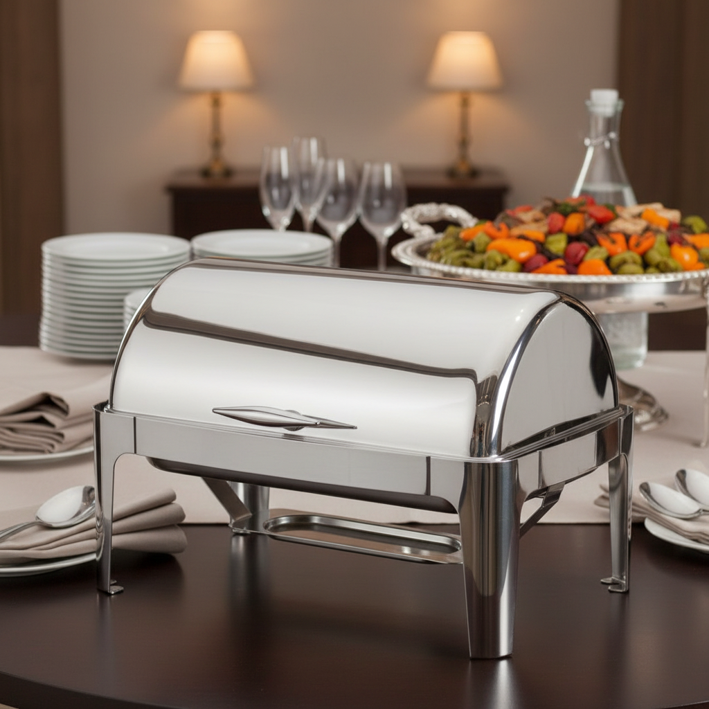 Browne Foodservice Rectangle Cadence Chafer 9 Qt. 575137