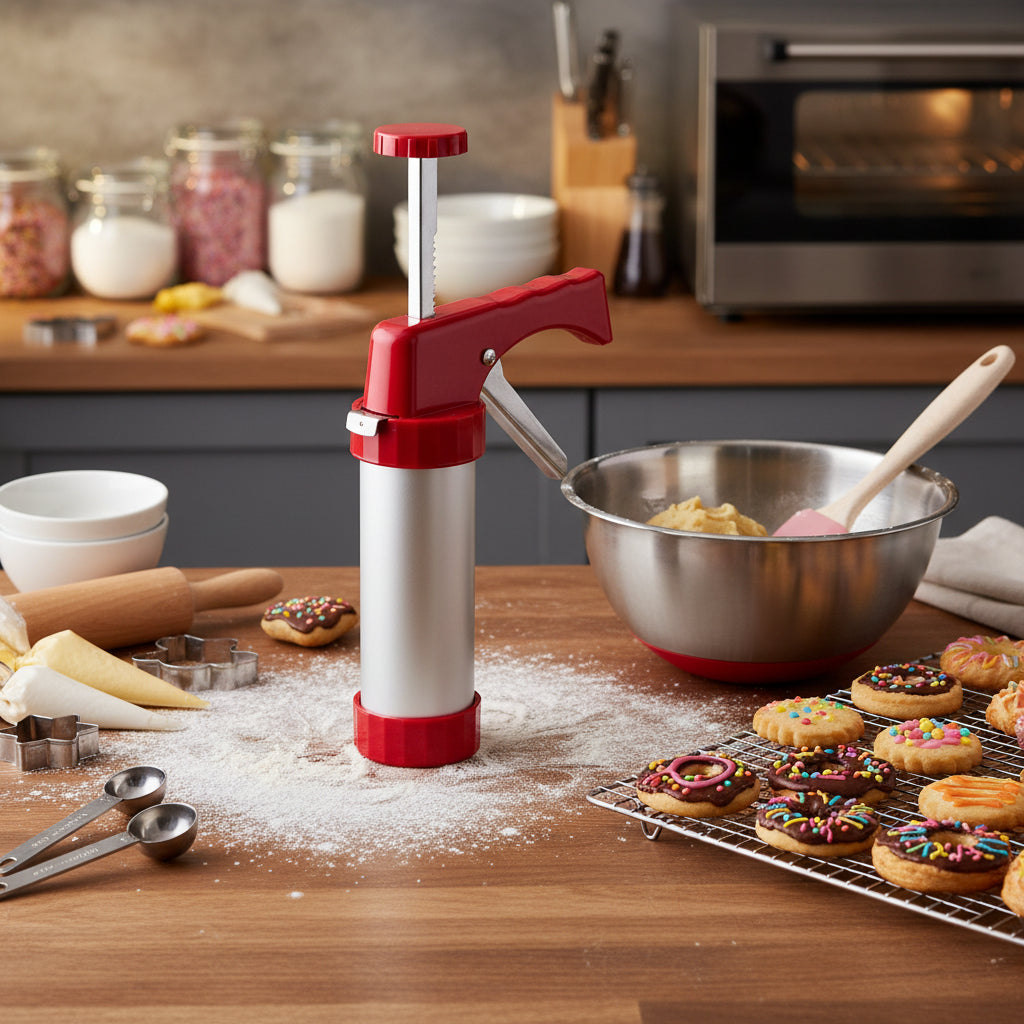 Harold Imports Cookie & Icing Gun Red 18-Piece 12013