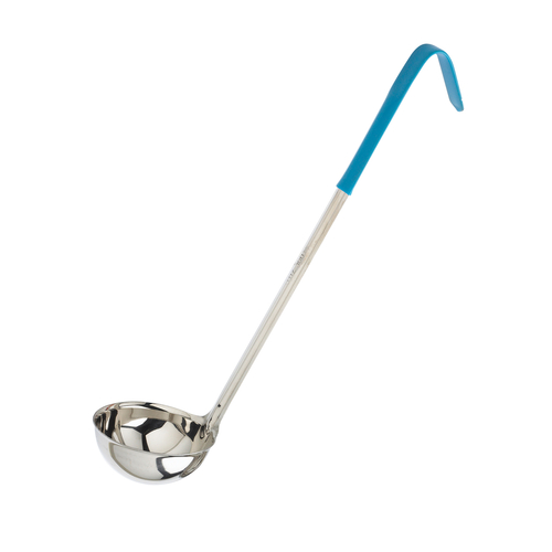 Browne One Piece Teal Ladle Handle Stainless Steel 6 oz. 9946TL