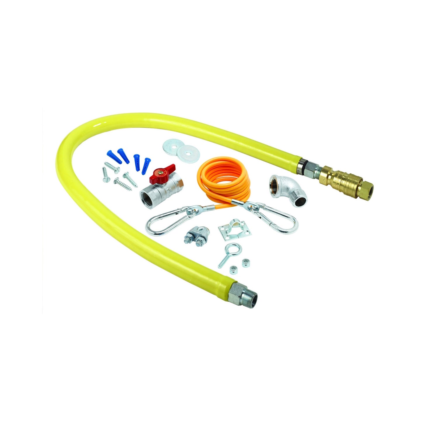 T&S Brass Safe-T-Link Gas Connector Kit 3/4" Connection 48" L