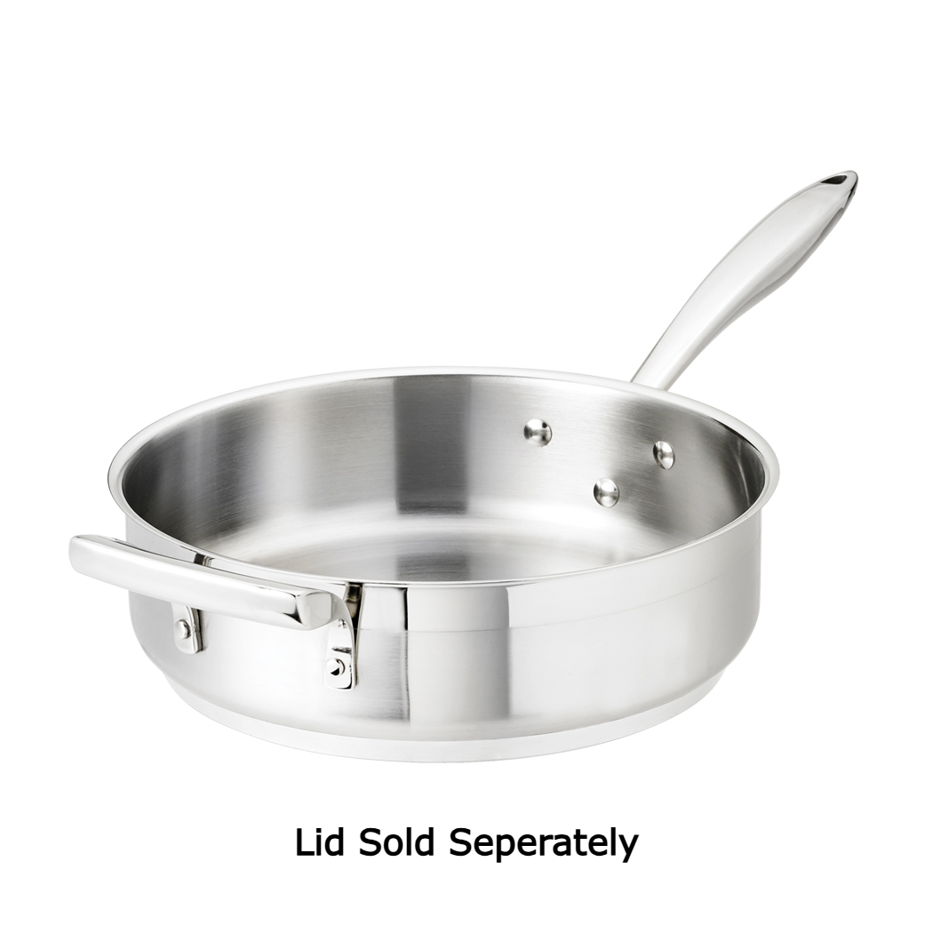 Browne Thermalloy® Stainless Steel Sauté Pan Straigh Sided 3 Qt. 5724181