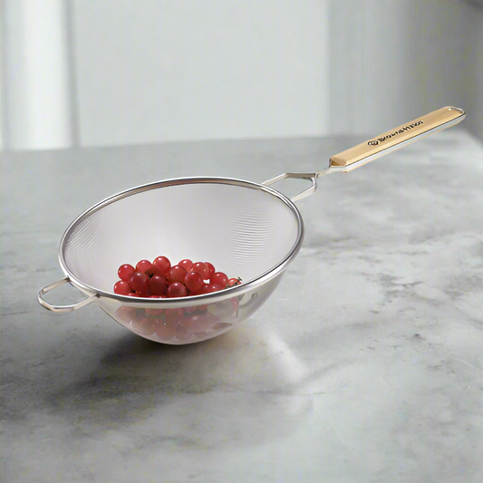 Browne Foodservice Single Fine Mesh Strainer 8" 9098