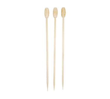 Town Food Equipment Bamboo Pick White Tiki Shape 51608T