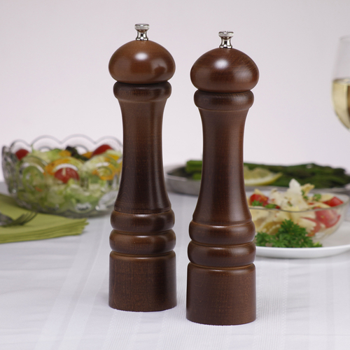 Chef Specialties Inc Pepper & Salt Mill Set Walnut Finish 10" 10102