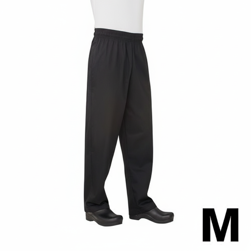 Chef Works Essential Baggy Pants Black Medium NBBP-000-M