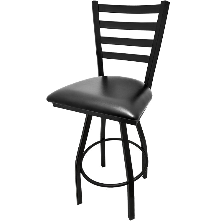 Oak Street Mfg. Black Coat Swivel Frame Bar Stool SL2301S