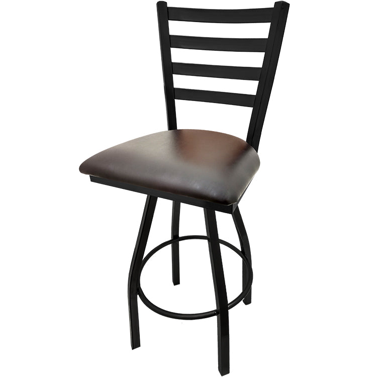 Oak Street Mfg. Black Coat Swivel Frame Bar Stool SL2301S