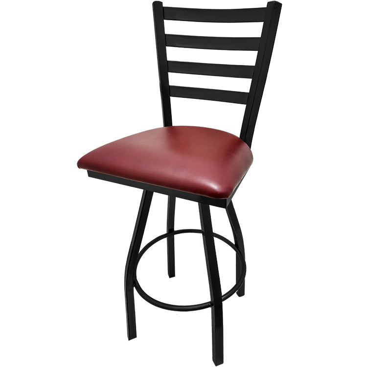 Oak Street Mfg. Black Coat Swivel Frame Bar Stool SL2301S