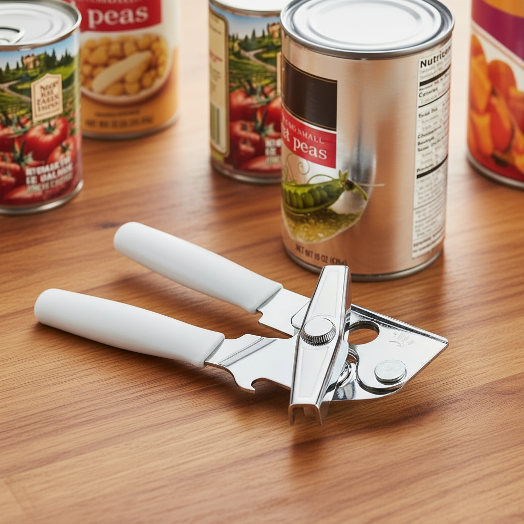 Taylor Swing-A-Way Portable Can Opener w/ White Handle 407WHFS