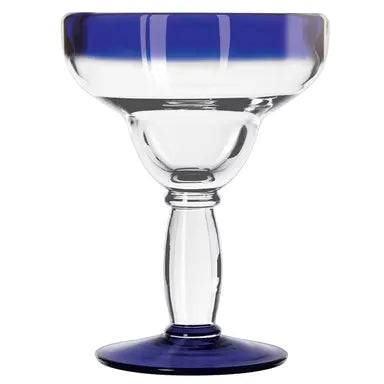 Libbey Margarita Glass with Cobalt Blue Rim & Base 12 oz. 92308 - 12/Case