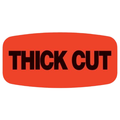 Short Oval Label Thick Cut - 1,000/Roll