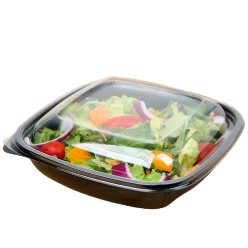Sabert Clear Dome Lid for 24, 32, and 48 oz. Square Bowls - 300/Case
