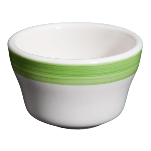 CAC China Rainbow Rolled Edge Stoneware Bouillon Cup 7-1/4 oz. Green R-4-G - 36/Case