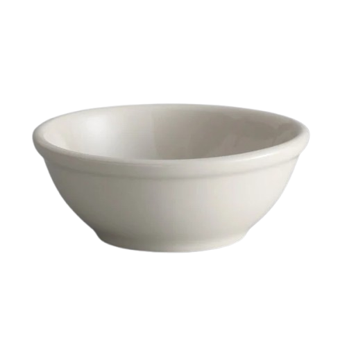 Yanco Ultima Cream White Round Rolled Edge Stoneware Oatmeal Bowl 12-1/2 oz. RE-15