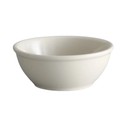 Yanco Cream White Round Rolled Edge Stoneware Oatmeal Bowl 16 oz. RE-18 - 36/Case