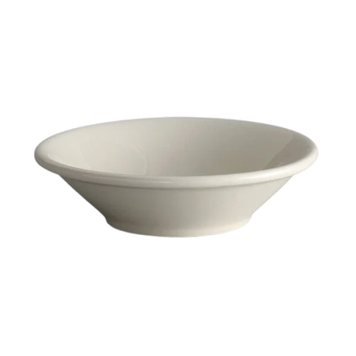 Yanco Ultima Cream White Round Rolled Edge Stoneware Fruit Dish 4 oz. RE-11