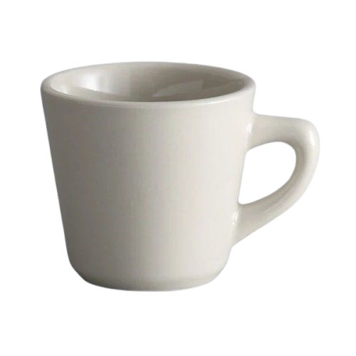 Yanco Ultima Cream White Round Rolled Edge Stoneware Tall Cup 7 oz. RE-1