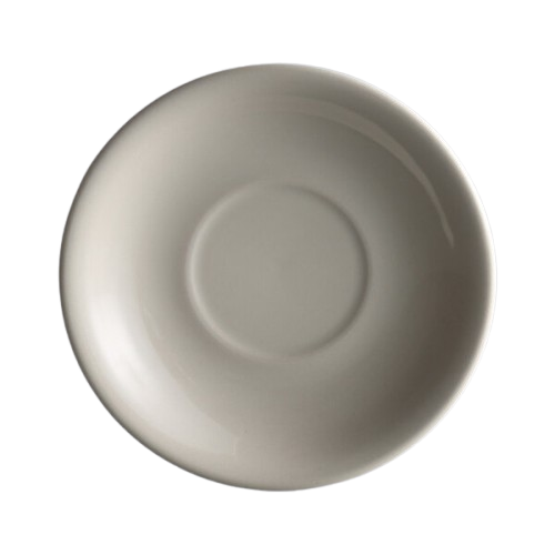Yanco Cream White Round Rolled Edge Stoneware Saucer 6" RE-2