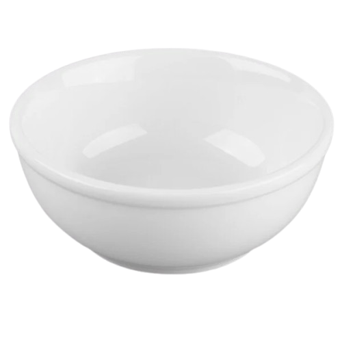 Yanco Ultima Bright White Round Rolled Edge Stoneware Oatmeal Bowl 15 oz. AC-18