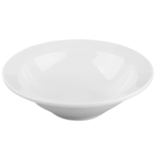 Yanco Bright White Round Rolled Edge Stoneware Grapefruit Bowl 10 oz. AC-10