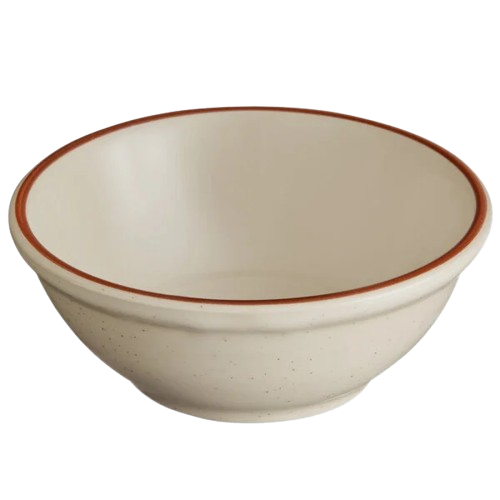 Yanco Brown Speckled Round Rolled Edge Stoneware Oatmeal Bowl 12-1/2 oz. BR-15