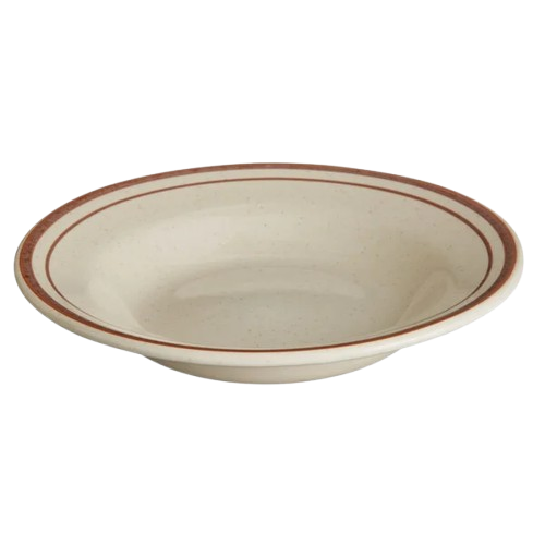 Yanco Brown Speckled Round Narrow Rim Stoneware Soup Bowl 12 oz. BR-3 - 24/Case
