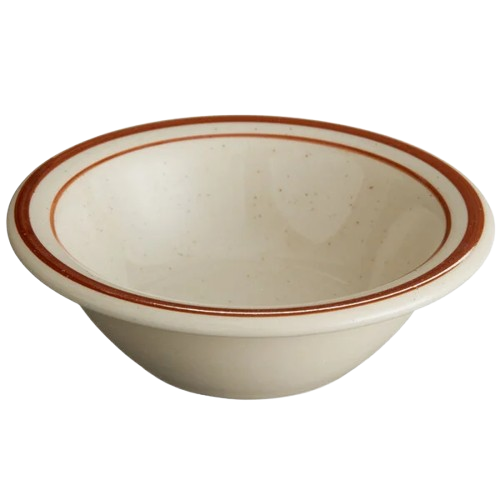 Yanco Brown Speckled Round Narrow Rim Stoneware Fruit Dish 4 oz. BR-11