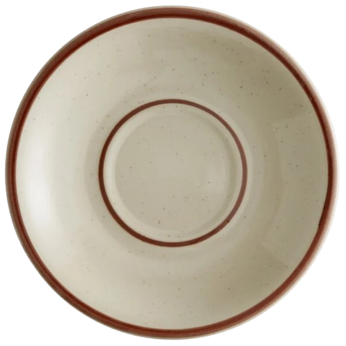 Yanco Ultima Brown Speckled Round Narrow Rim Stoneware Saucer 6"BR-2